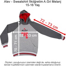 Alev Okulları Sweatshirt Ilköğretim Açık Gri Melanj 15-16 Yaş