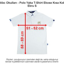 Abc Okulları Polo Yaka T-Shirt Ekose Kısa Kol Ekru S
