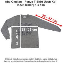 Abc Okulları Penye T-Shirt Uzun Kol K.gri Melanj 4-5 Yaş