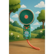 3done Desenli Mini Şarjlı Taşınabilir El Fanı