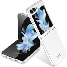 Samsung Galaxy Z Flip 5 Uyumlu Sert Kıpta Kapak Kılıf Gümüş