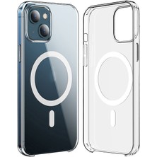 Apple iPhone 15 Kılıf Tstk Wireless Şarj Özellikli Şeffaf Orjin Kapak-Renksiz