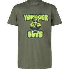 2AS Aja Çocuk Baskılı T-Shirt Haki 214