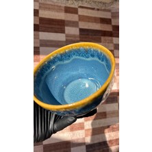 El Yapımı Rustik Seramik Ramen Meyve Çorba Çerezlik Noodle Salata Şekerlik Çerezlik Kase 14 cm