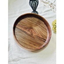 Ahşap Kase Sunum Tepsisi Ceviz| 23 cm Çap – 4.5 cm Yükseklik