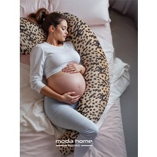 Moda Home Bedding Hamile Yastığı, sarılma Yastığı Aktivite Yastığı Pamuk Kumaş (Leopar)