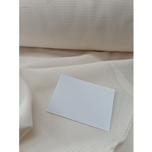 Modern Hasır Keten Fon Perde -Pilesiz Dikim - Koyu Krem - UU500