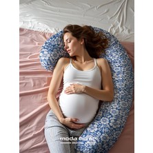 Moda Home Bedding Hamile Yastığı,emzirme yastığı,sarılma Yastığı Aktivite Yastığı Pamuk Kumaş(mavi)BEBEK YASTIĞI HEDİYELİ