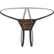 Mulvxbrf BRF02  Ağı Açık Büyük Beden Leopar Desenli  G String (Mulvix)