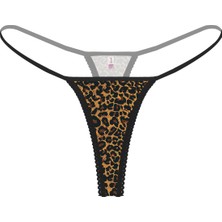 Mulvxbrf BRF02  Leopar Desenli Büyük Beden  String (Mulvix)