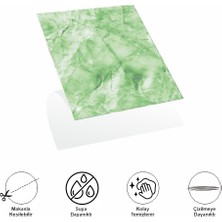 Decohandy 30X30 cm Pvc Duvar Karosu 4'lü Paket - Yeşil Mermer