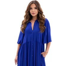 AYDOGANTICARET44 5557 Elbise-Sax