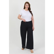 Moda Serdem Kadın Büyük Beden Bürümcük Pantolon 210076 Lacivert