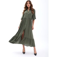 Arben Boutique 5557 Elbise-Haki