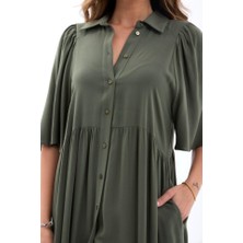 Arben Boutique 5557 Elbise-Haki