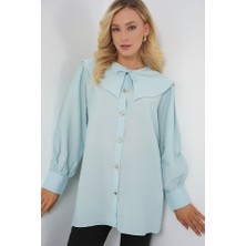 Gökyüzü Moda Bebe Yaka Uzun Tunik 5967 - Turkuaz