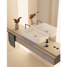 Cerastyle Hera 60 cm Tezgah Üstü Çanak Lavabo Modern Tasarım 1 Gözlü Ankastre