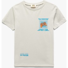 Koton Pamuklu Bisiklet Yaka Kısa Kollu Oyun Baskılı Tişört