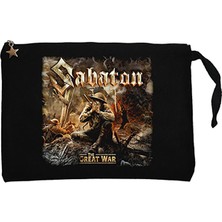 Sabaton The Great War Siyah Clutch Astarlı Cüzdan / El Çantası