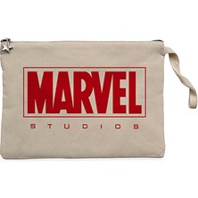 Studios Logo Krem Clutch Astarlı Cüzdan / El Çantası