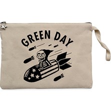 Green Day Skeleton Krem Clutch Astarlı Cüzdan / El Çantası