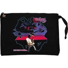 Sepultura Schizophrenia Siyah Clutch Astarlı Cüzdan / El Çantası