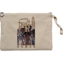 Death Human 2 Krem Clutch Astarlı Cüzdan / El Çantası