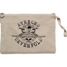Avenged Sevenfold Future Is Set Forever Krem Clutch Astarlı Cüzdan / El Çantası