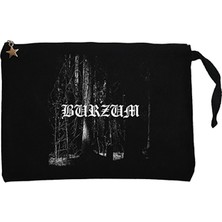 Burzum Woods Siyah Clutch Astarlı Cüzdan / El Çantası