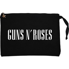Guns N Roses Logo Siyah Clutch Astarlı Cüzdan / El Çantası