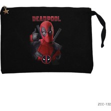 Deadpool Siyah Clutch Astarlı Cüzdan / El Çantası