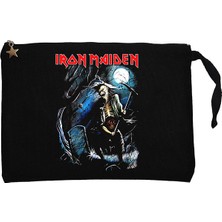 Iron Maiden Benjamin Siyah Clutch Astarlı Cüzdan / El Çantası