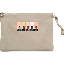 When They See Us Team Krem Clutch Astarlı Cüzdan / El Çantası