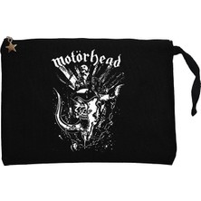 Motörhead Lemmy Kilmister Konser Siyah Clutch Astarlı Cüzdan / El Çantası