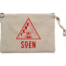Soen Lotus Krem Clutch Astarlı Cüzdan / El Çantası