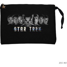 Star Trek Siyah Clutch Astarlı Cüzdan / El Çantası
