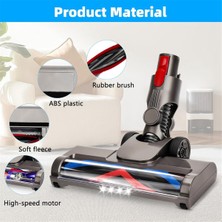Ruosui Dyson V15 V11 V10 V8 V7 Için Fırça, 4 LED Işıklı Elektrikli Süpürge Fırçaları, Elektrikli Turbo Fırça Halı ve Sert Zeminler (Yurt Dışından)