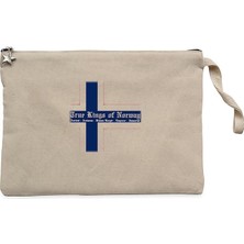 True Kings Of Norway Krem Clutch Astarlı Cüzdan / El Çantası