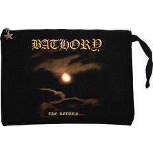 Bathory The Return Siyah Clutch Astarlı Cüzdan / El Çantası