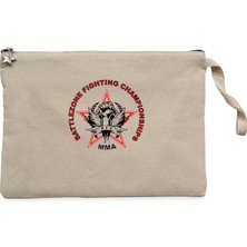 Battlezone Fighting Championship Krem Clutch Astarlı Cüzdan / El Çantası