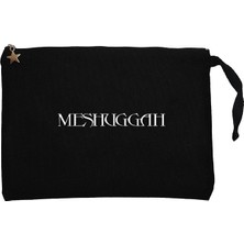 Meshuggah Logo Siyah Clutch Astarlı Cüzdan / El Çantası