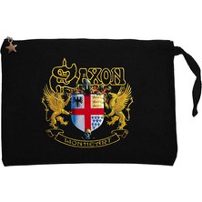 Saxon Lionheart Siyah Clutch Astarlı Cüzdan / El Çantası