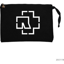 Rammstein Logo Siyah Clutch Astarlı Cüzdan / El Çantası