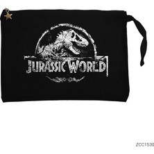 Jurassic Park Older Siyah Clutch Astarlı Cüzdan / El Çantası