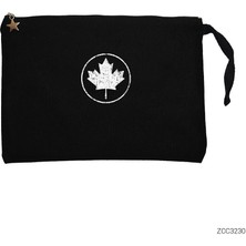 Leaf Plane Siyah Clutch Astarlı Cüzdan / El Çantası