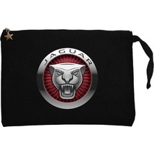 Jaguar Color Logo Siyah Clutch Astarlı Cüzdan / El Çantası