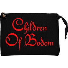 Children Of Bodom Yazı Siyah Clutch Astarlı Cüzdan / El Çantası
