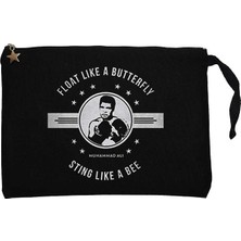 Muhammad Ali Butterfly Siyah Clutch Astarlı Cüzdan / El Çantası
