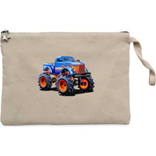 Canavar Kamyon Suv Krem Clutch Astarlı Cüzdan / El Çantası