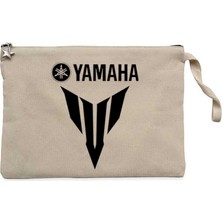 Yamha MT07 Black Krem Clutch Astarlı Cüzdan / El Çantası